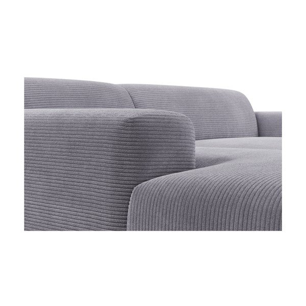 Svetlosivá menčestrová rohová pohovka Marie Claire Home Karen, 250 cm, ľavý roh-image-1
