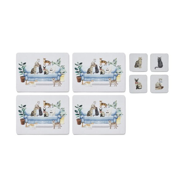 Prestieranie a tácky v súprave 8 ks Curious Cats – Cooksmart ®