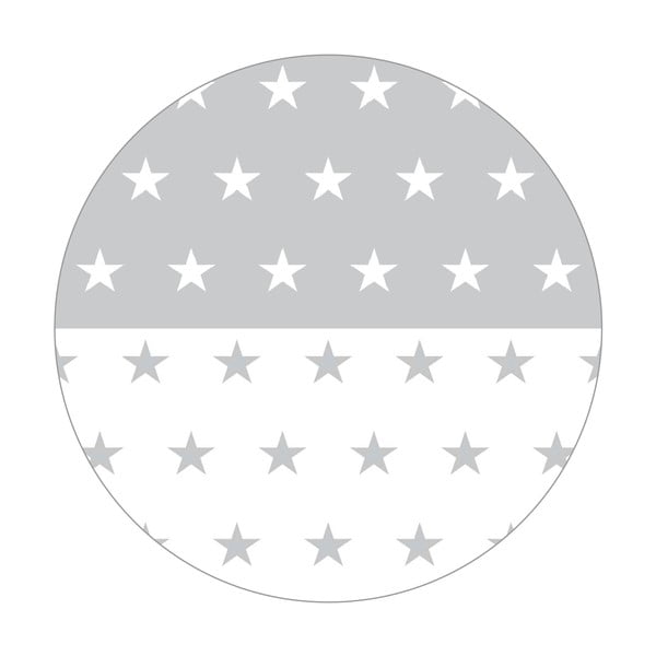 Biely/sivý mantinel do postieľky s prímesou bavlny 96 cm Little Stars – Roba-image-3
