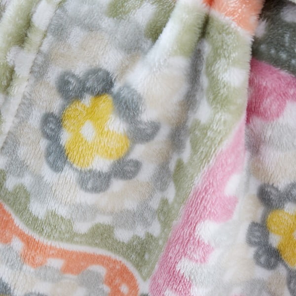 Mikroplyšová deka 130x170 cm Crochet Print Cosy – Catherine Lansfield-image-2