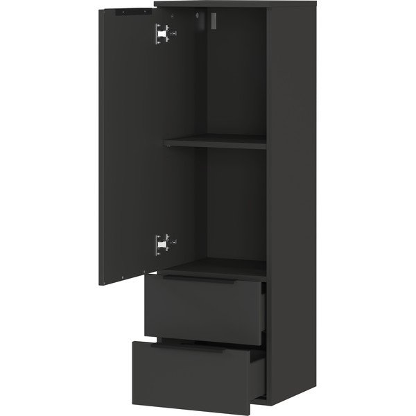 Antracitová vysoká závesná kúpeľňová skrinka 36x111 cm Crandon – Germania-image-3