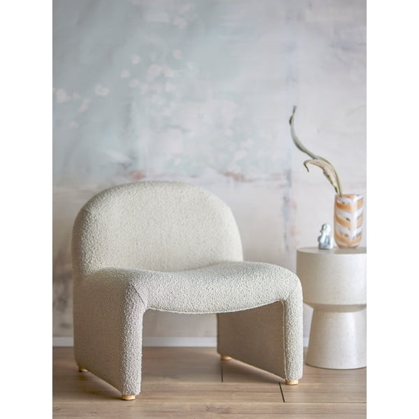 Krémové kreslo z textílie buklé Neel – Bloomingville-image-1