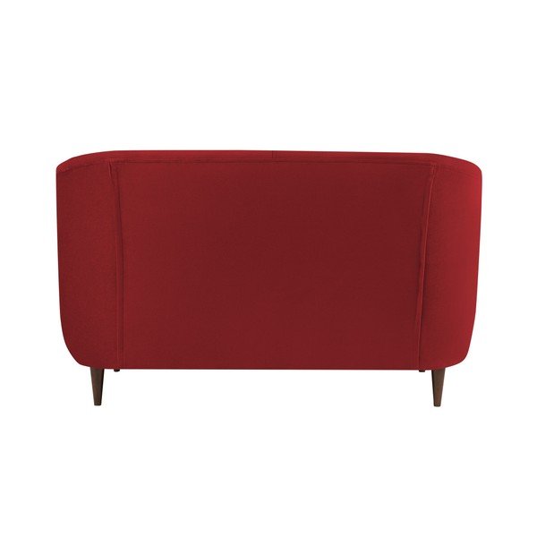 Červená zamatová pohovka Kooko Home Glam, 125 cm-image-1