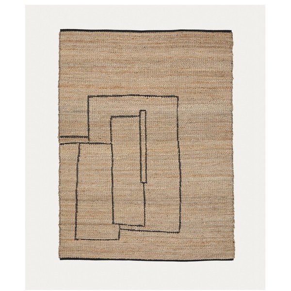 Obojstranný/ručne tkaný jutový koberec v prírodnej farbe 200x300 cm Velira – Kave Home