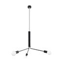 Čierne závesné svietidlo s kovovým tienidlom ø 74 cm Donato – Sollux