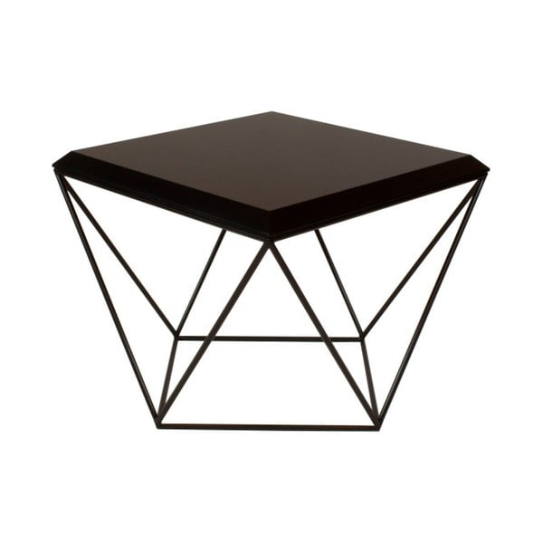 Čierny konferenčný stolík Take Me HOME Tulip, 53 × 53 cm