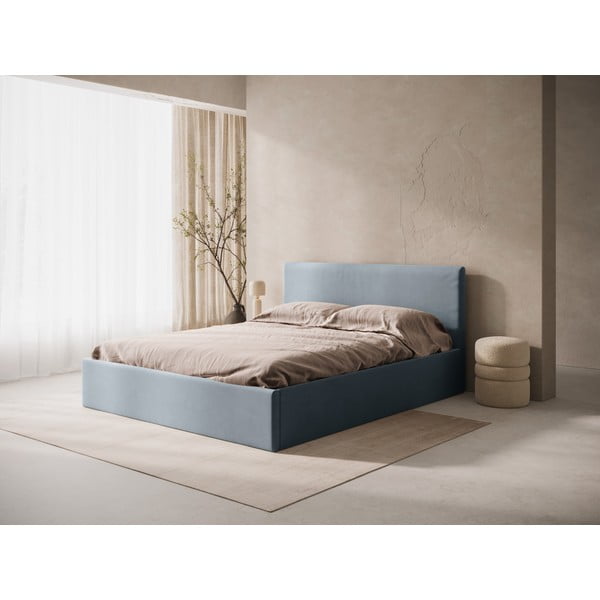Svetlomodré čalúnené čelo postele 190,5x100 cm Remo – Micadoni -image-1