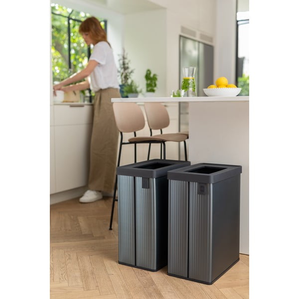 Modrý odpadkový kôš na triedený odpad z recyklovaného plastu 54 l Verto Recycle – Curver-image-3