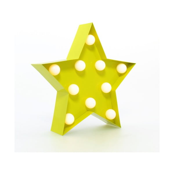 Dekoratívne svetlo Carnival Star, žlté