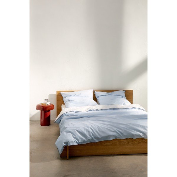 Svetlomodrá obliečka na perinu na jednolôžko z bavlneného saténu 140x200 cm Oba – noo.ma-image-3