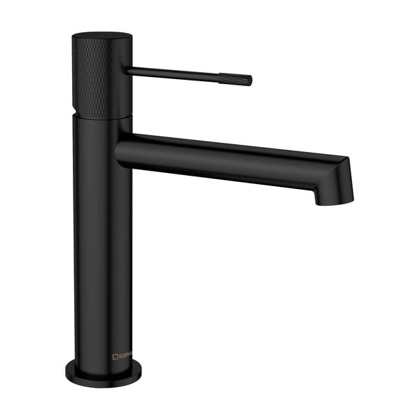 Matne čierna stojančeková umývadlová batéria Solaris – Sapho