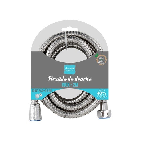 Oceľová sprchová hadica Hydro – douceur d'intérieur-image-1