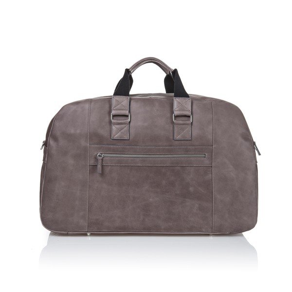 Sivohnedá cestovná taška z teľacej kože Ferruccio Laconi Traveler-image-1
