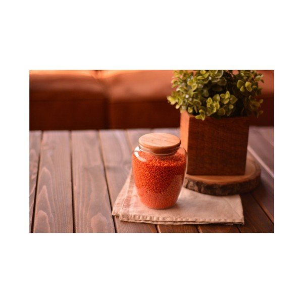 Sklenená dóza s bambusovým vekom Bambum Rella Small-image-2