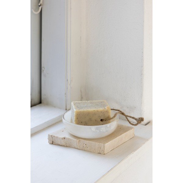 Krémová sklenená nádobka na mydlo Opal – Mette Ditmer Denmark-image-1