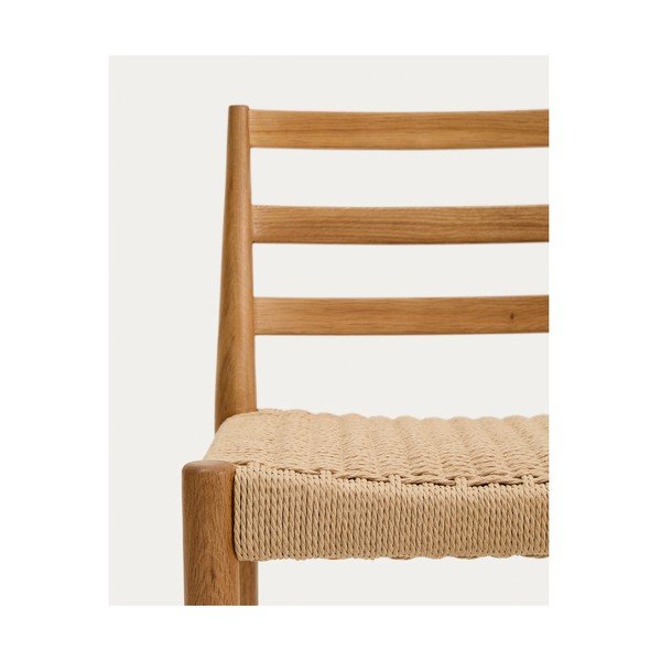 Barová stolička z dubového dreva v prírodnej farbe (výška sedadla 65 cm) Analy – Kave Home-image-4