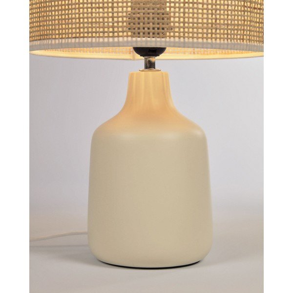 Krémová/v prírodnej farbe keramická stolová lampa (výška 46 cm) Erna – Kave Home-image-3