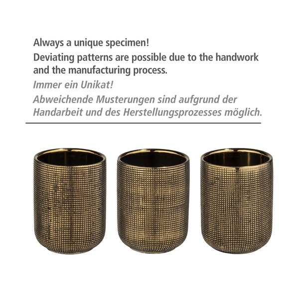 Keramický kelímok na zubné kefky v zlatej farbe Rivara – Wenko-image-4