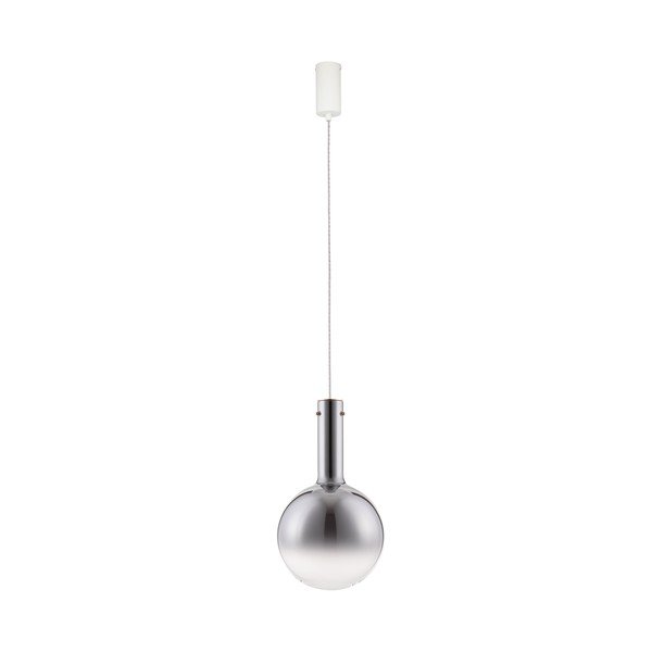 Sivé sklenené LED závesné svietidlo so stmievačom ø 25 cm Nostos – Nova Luce