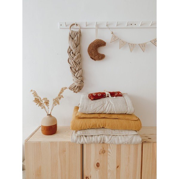 Béžová ľanová súprava do postieľky Sand - Moi Mili-image-3