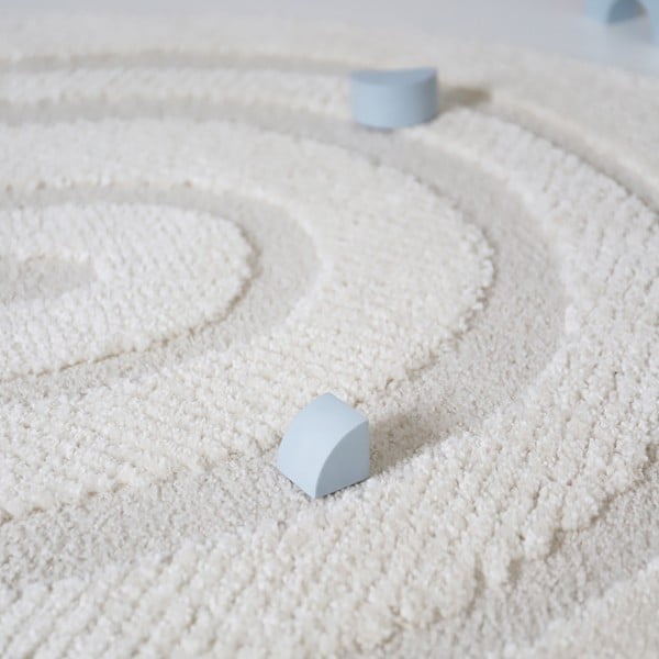 Krémovobiely detský koberec ø120 cm Rainbow Dream S – Nattiot-image-4