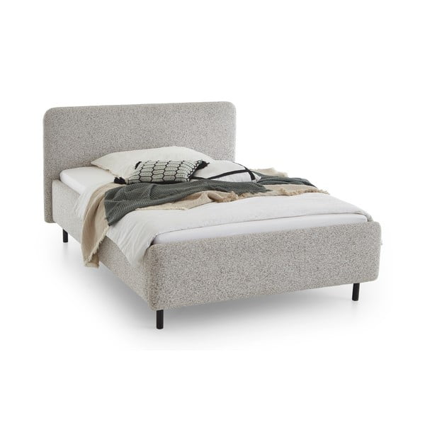 Béžová čalúnená dvojlôžková posteľ bez roštu 160x200 cm Primo – Meise Möbel-image-3