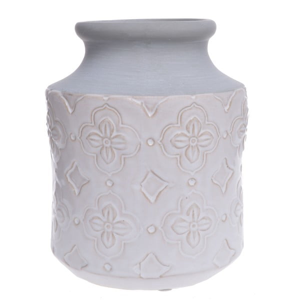 Biela keramická váza Ewax Petals, výška 18 cm