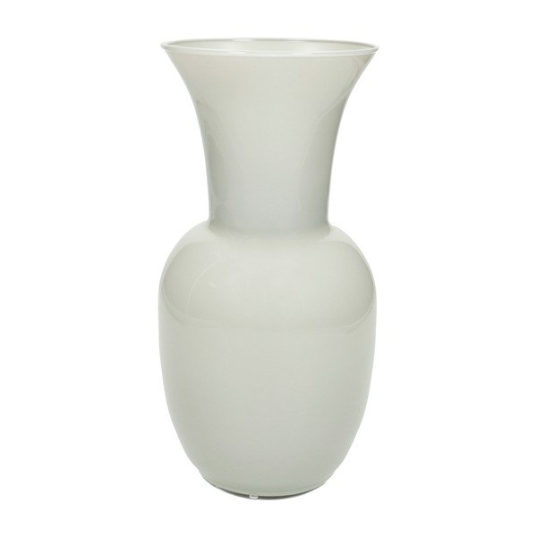 Krémovobiela sklenená váza (výška  26 cm) – Brandani