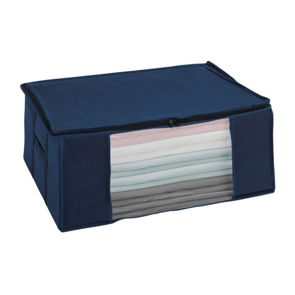 Modrý vákuový úložný box Wenko Air, 50 × 65 × 25 cm