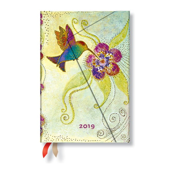 Diár na rok 2019 Paperblanks Hummingbird Horizontal, 10 x 14 cm