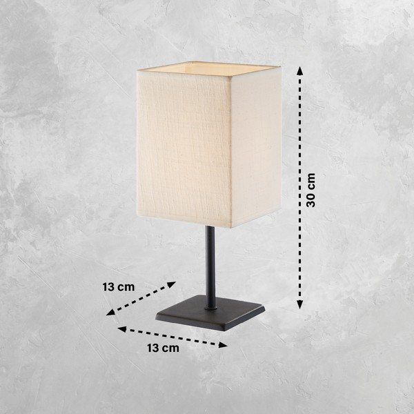 Čierno-biela stolová lampa s textilným tienidlom (výška 30 cm) Lela – Fischer & Honsel-image-2