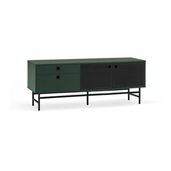 Tmavozelený TV stolík 140x52 cm Punto - Teulat-image-3