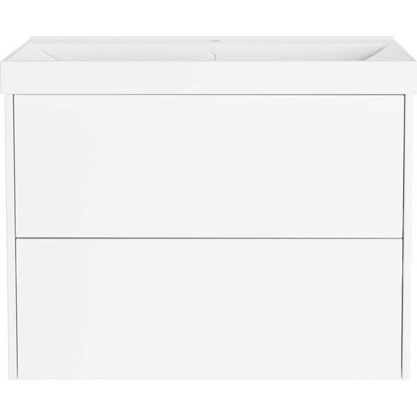 Biela matná závesná skrinka pod umývadlo 81x65 cm Bodera – Germania-image-3