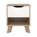 Biely/v prírodnej farbe nočný stolík Ikast – Tvilum