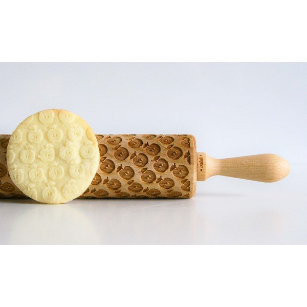 Drevený embosovaný valček na cesto Valek Apples-image-1