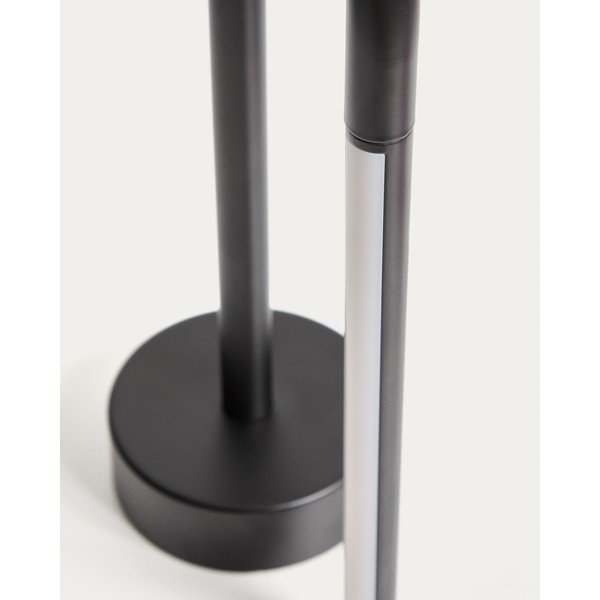 Čierna kovová LED stolová lampa (výška  30 cm) Bow – Kave Home-image-4