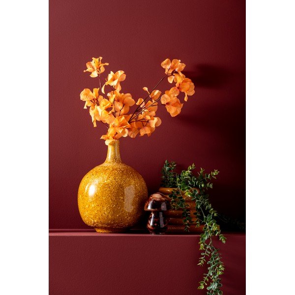 Okrovožltá sklenená váza Spatters – PT LIVING-image-1