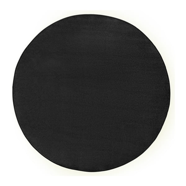 Čierny koberec Hanse Home, ⌀ 133 cm