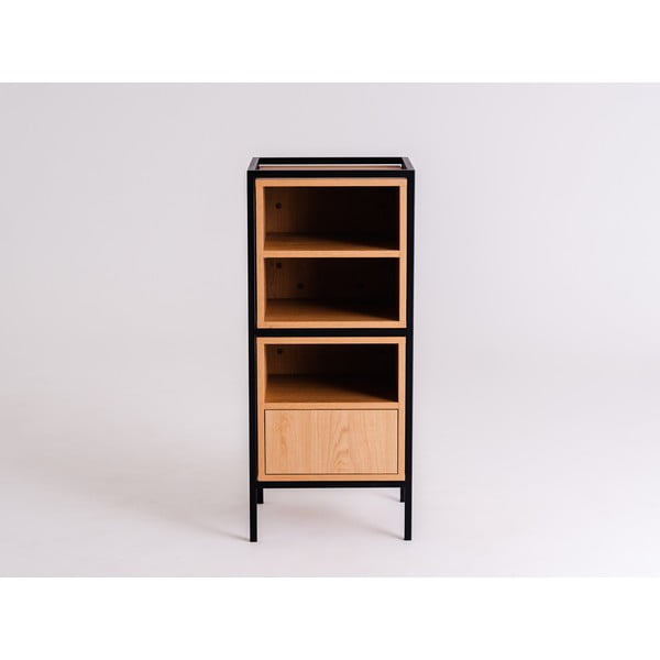 Čierna knižnica v dekore duba 45x102 cm Skap - CustomForm-image-3