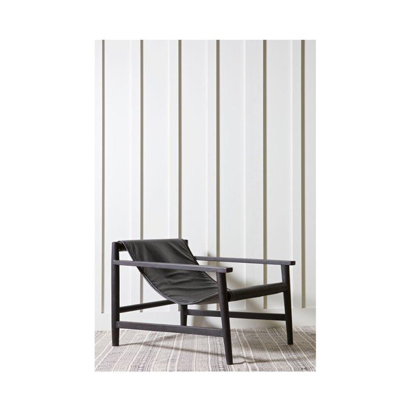 Čierne kožené kreslo BePureHome Sling-image-3