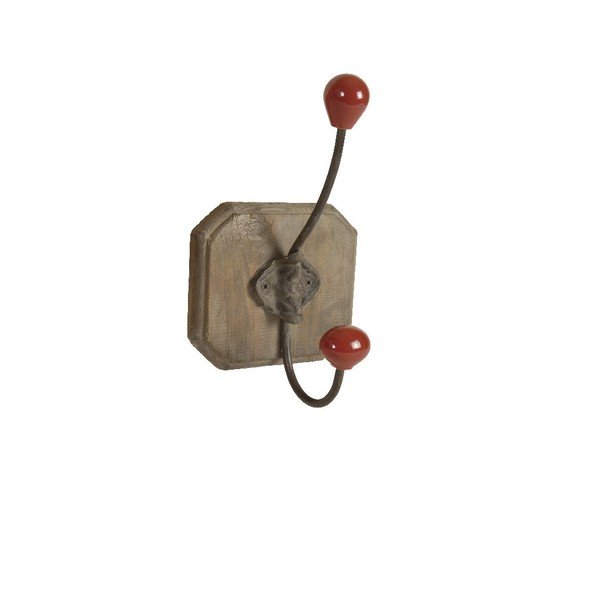 Drevený vešiak s 1 háčikom Antic Line Red Single
