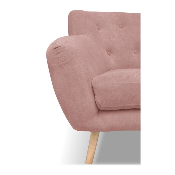 Svetloružová pohovka Cosmopolitan design London, 162 cm-image-3