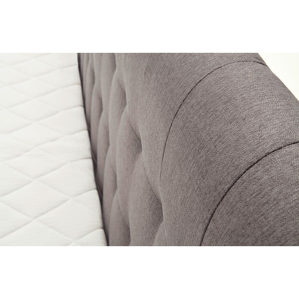Sivá/hnedá boxspring posteľ 180x200 cm Massello – Meise Möbel-image-3