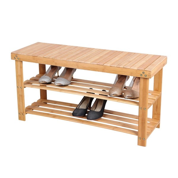 Bambusový regál na 8 párov topánok Songmics, šírka 90 cm-image-3