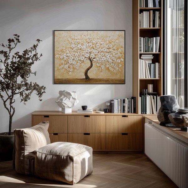 Tlačený obraz s rámom 80x60 cm Golden Tree – Styler-image-2