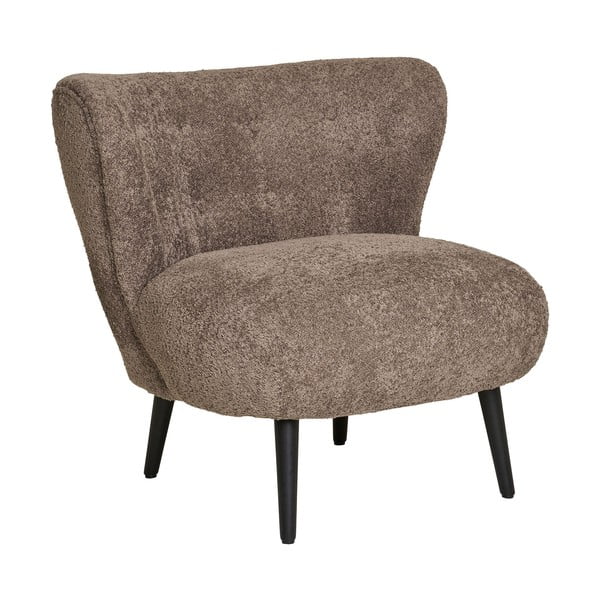 Hnedé kreslo z textílie buklé Covelo – House Nordic