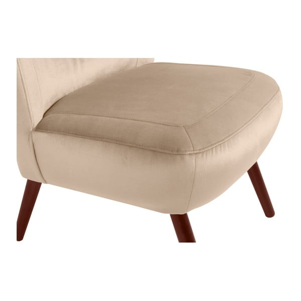 Béžové kreslo Max Winzer Sari Velvet-image-4