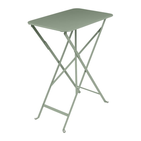 Sivozelený záhradný stolík Fermob Bistro, 37 × 57 cm