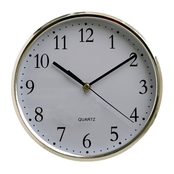 Nástenné hodiny s rámom v striebornej farbe InArt Classic, ⌀ 25 cm