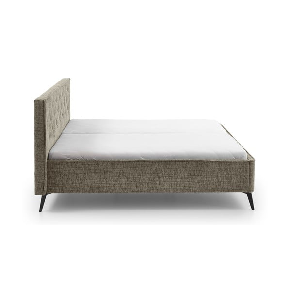 Tmavozelená čalúnená dvojlôžková posteľ bez roštu 180x200 cm Alicante – Meise Möbel-image-4